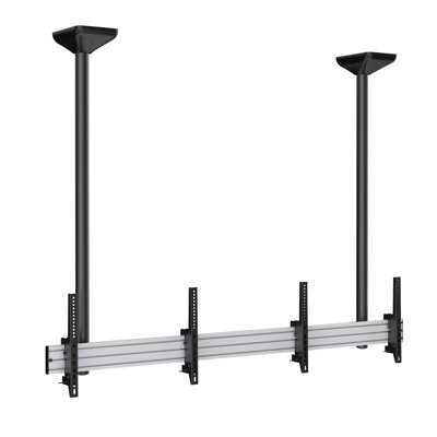 Black Tilt Multi Screen Ceiling Mount for Holds up to 110 lbs