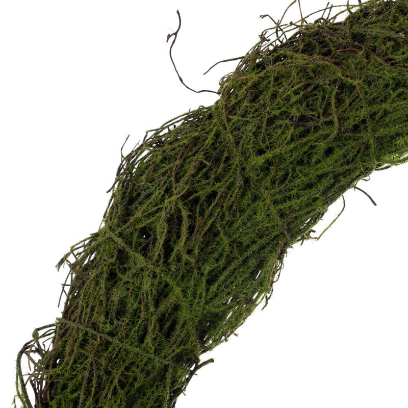 Vickerman 18"W Circular Twig Wreath. Made of natural twigs with a hint of artificial moss. .