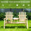 Chaise de jardin en bois avec table pour 2 personnes, chaise de patio près d'un foyer extérieur, finition naturelle, terrasse, porche, jardin rustique, table pour 2 personnes, jardin, charme