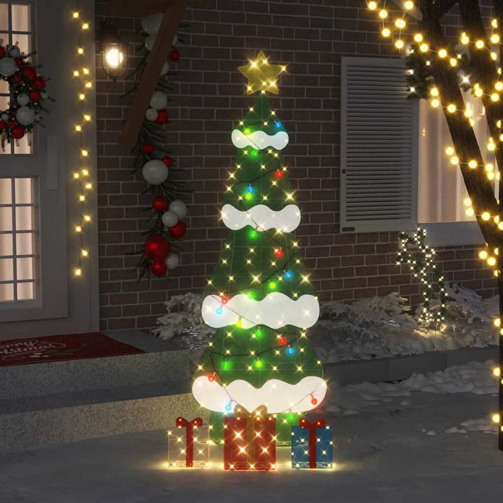 vidaXL Lighted Christmas Tree with 3 Gift Boxes 2D Warm White