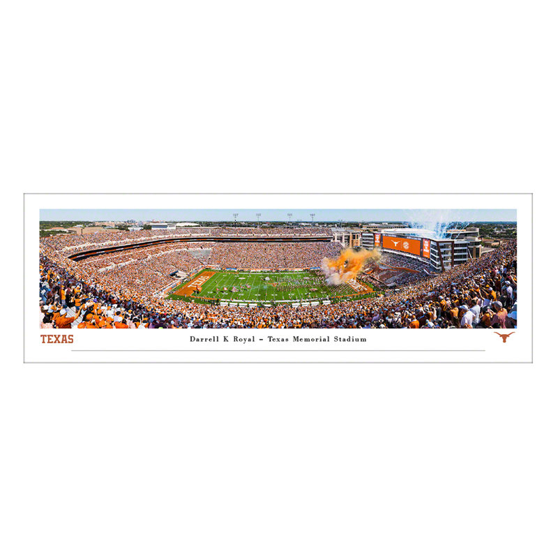 Texas Longhorns Football, Paper, No Mat, 13.5" H x 40" W x 0.1" D
