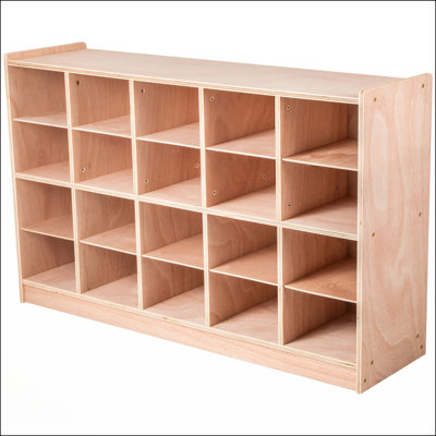 Unité de rangement en bois pour salle de classe avec 20 compartiments