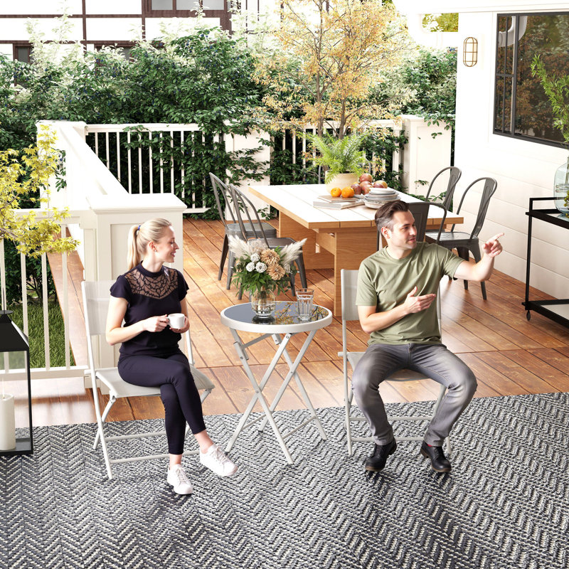 Round 2 - Person 50cm Long Bistro Set