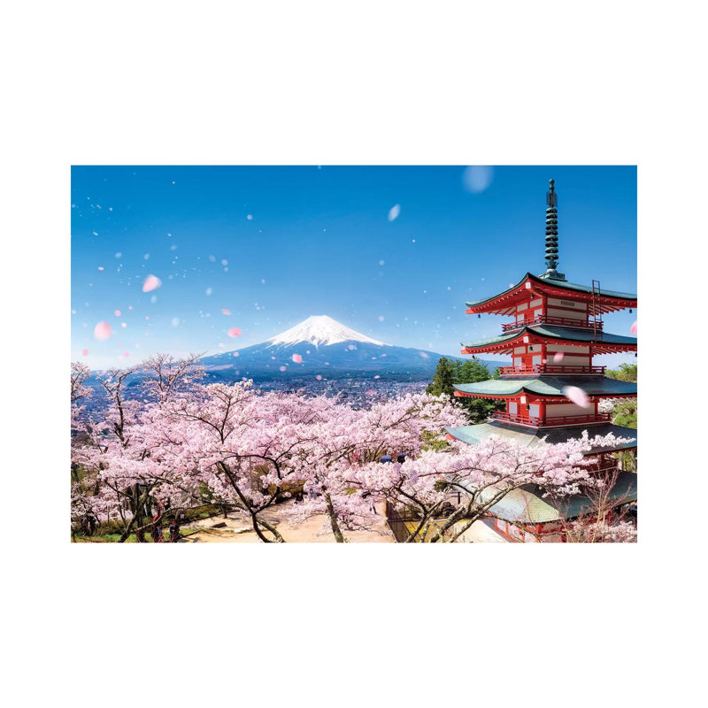 Chureito Pagoda In Spring by Jan Becke - Wrapped Canvas Gallery-Wrapped Canvas Giclée, 45.72cm H x 66.04cm W