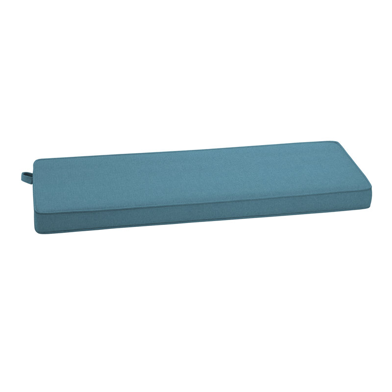 ARDEN Foam Outdoor Double Welted Bench Cushion, 48 x 18, made with ProFoam, Denim Blue