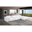 Canapé modulaire en L en cuir véritable 5 pièces beige avec 3 fauteuils inclinables électriques et appuis-tête réglables-130703092-130703095