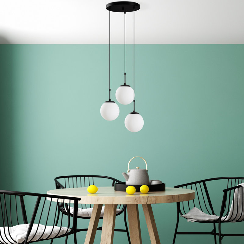 Lustre, H 7,87 po x l 7,87 po x P 15,75 po, Noir