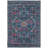 Breedlove Traditional Machine Woven Flatweave Blue and Raspberry Area Rug with Non Skid Backing-1543844823