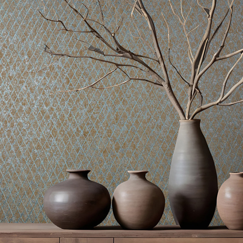 Galerie Odyssey Geometric Diamond Wallpaper, Blue
