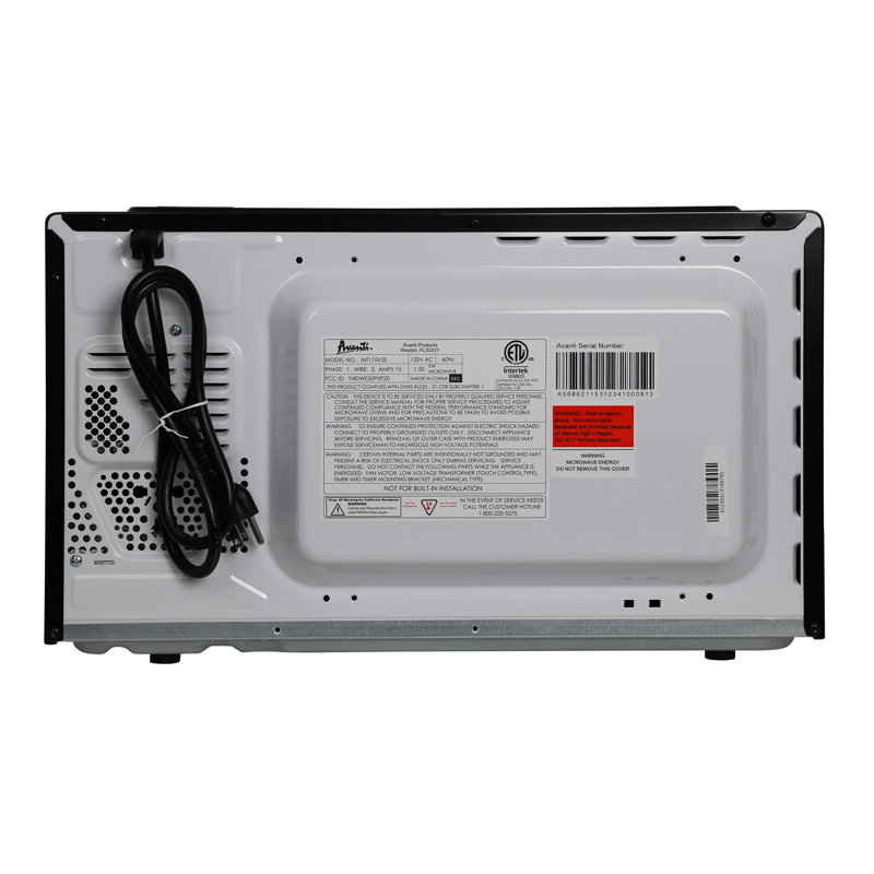 Four à micro-ondes Avanti, 1,1 pi³ Capacité en pieds, en acier inoxydable, Grey