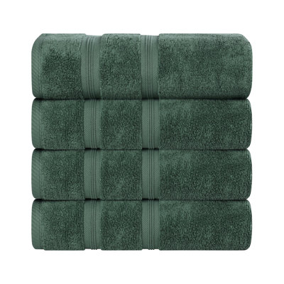 4-Piece Zero-Twist Cotton Towel Set