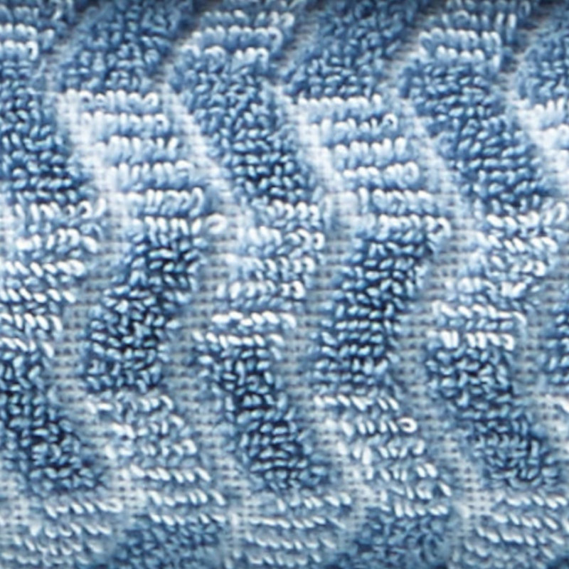 Nautica 6 Piece 100% Cotton Towel Set, Zane Blue Chevron