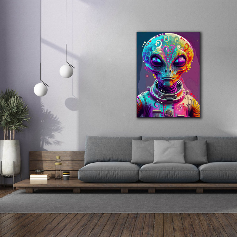 'Alien' by Dean Russo Canvas Wall Art, 54" H x 40" W x 1.5" D
