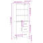 Highboard 69.5x34x180 cm Engineered Wood-941986905