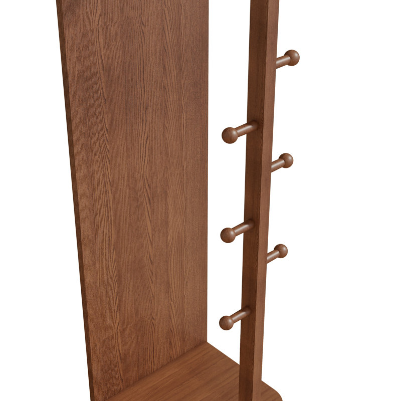 Miroir pleine grandeur 50 x 175 cm en noyer, fait de bois massif, de bois d'hévéa et de verre - Optimise le rangement de votre maison. Finition noyer, 50 x 175 cm, + Convient à une décoration de bord de mer