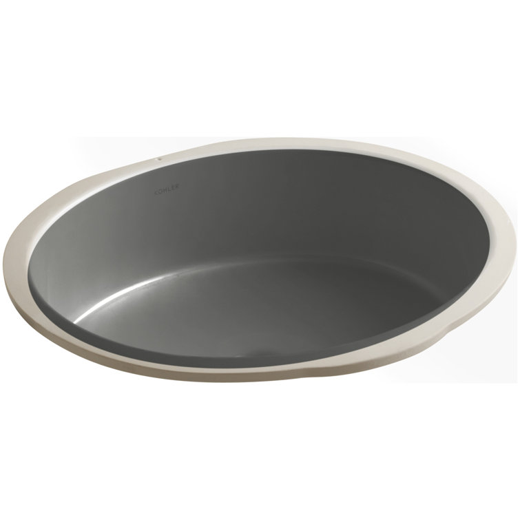 Verticyl Ceramic Oval Undermount Bathroom Sink with Overflow