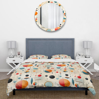 Urban Tones Blue Beige Eclectic Chic - Eclectic Duvet Cover Set - Microfiber Polyester