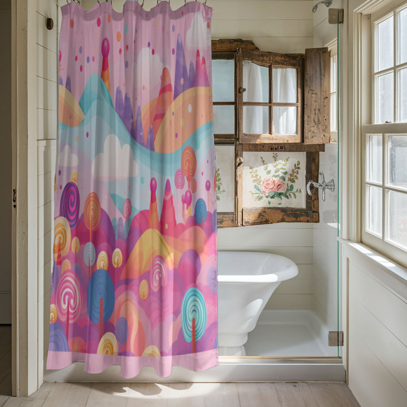 Candy Joy - Premium Shower Curtain, 74"H x 71"W