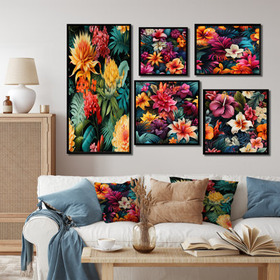 Cinta - Tropical Wall Art Living Room Set Of 5