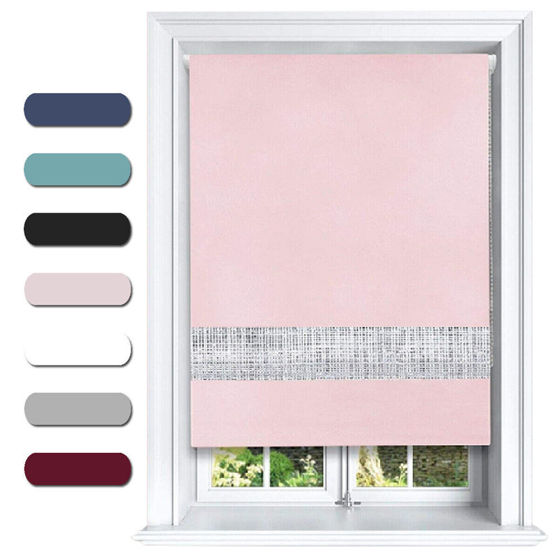 Roller Blind, 90cm W x 165cm L, Pink