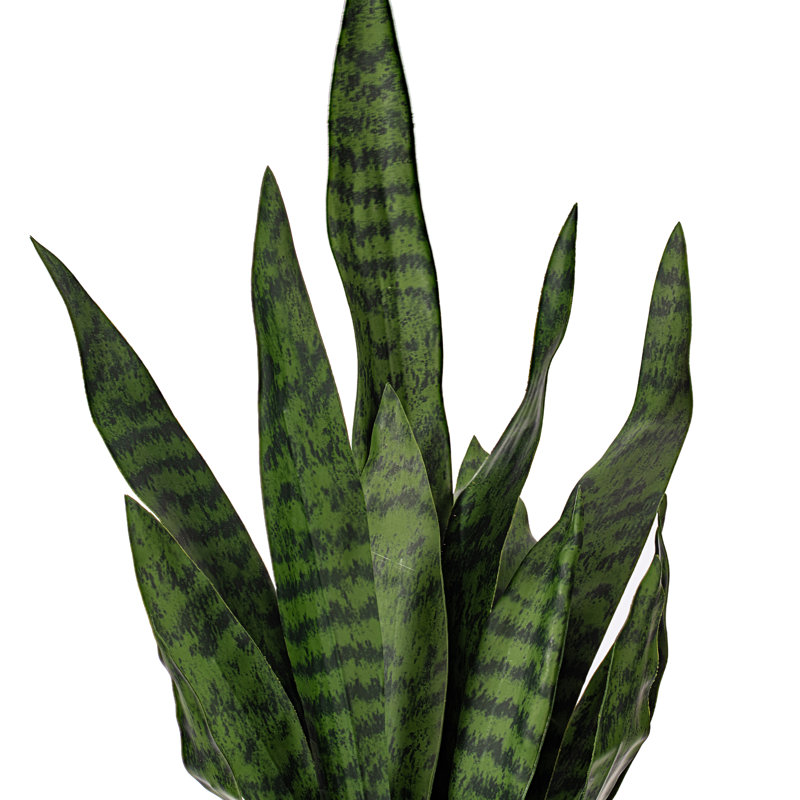 Faux Snake Plant Plant in Cement Pot