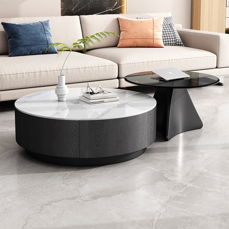 Ensemble de table basse Rock Plate, H 13,8 po x L 31,5 po x l 31,5 po 