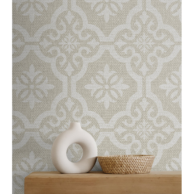 Papier peint formes géométriques Nurne, gris