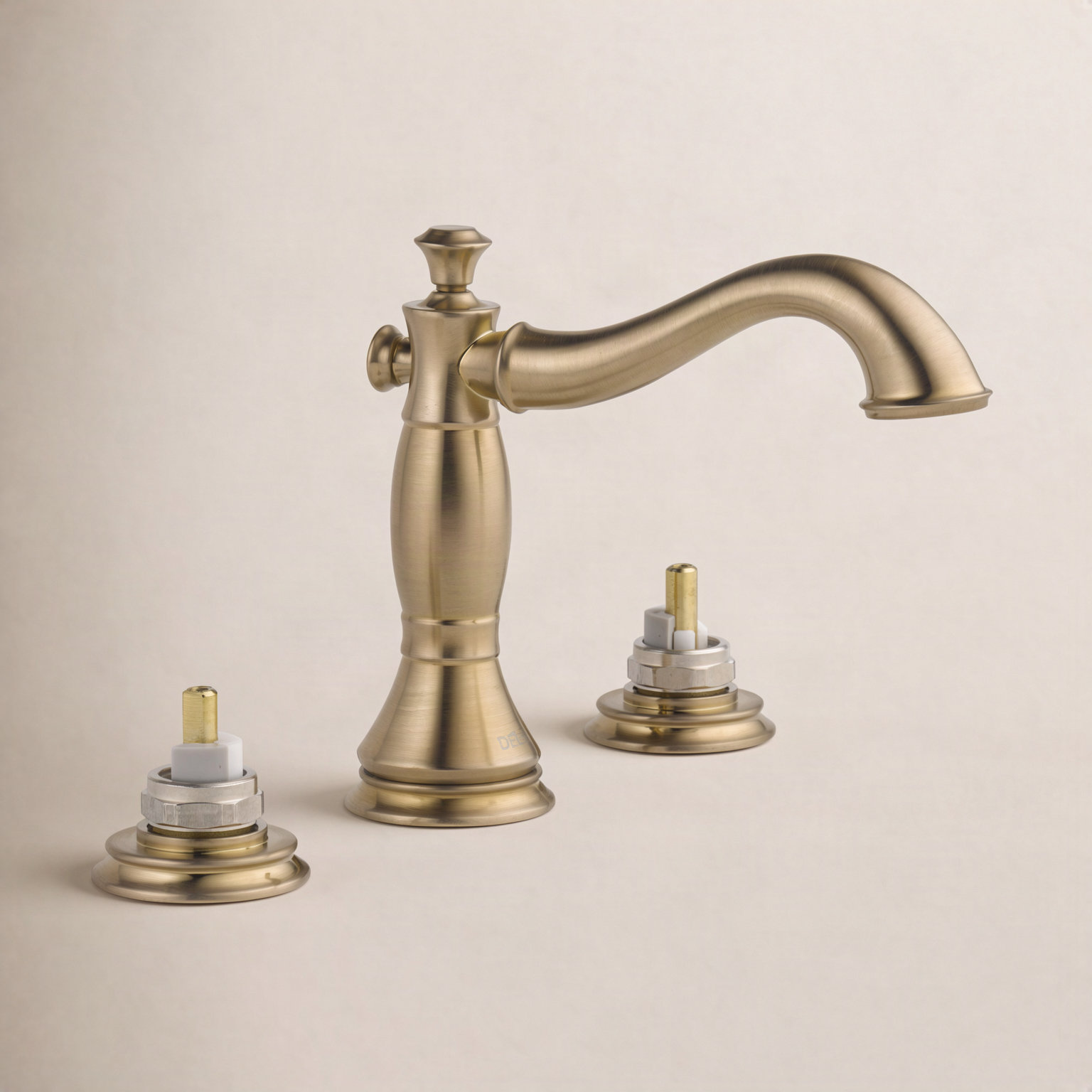 Cassidy™ Widespread Faucet with Drain Assembly, Brilliance Champagne Bronze