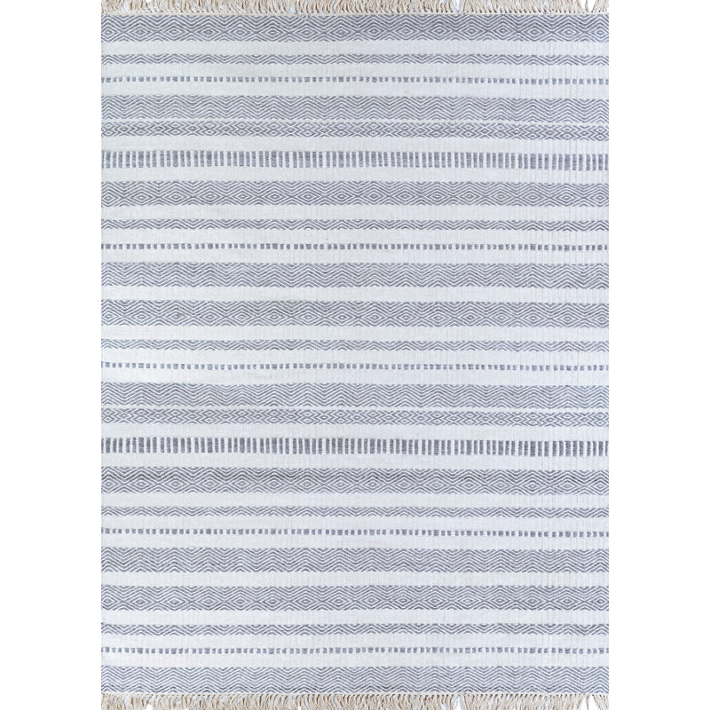 Tapis gris tissé à la main Cheriton, Rectangulaire 2 pi x 4 pi