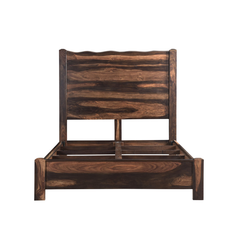 Chaliyah Solid Wood Standard Bed, Queen, Walnut