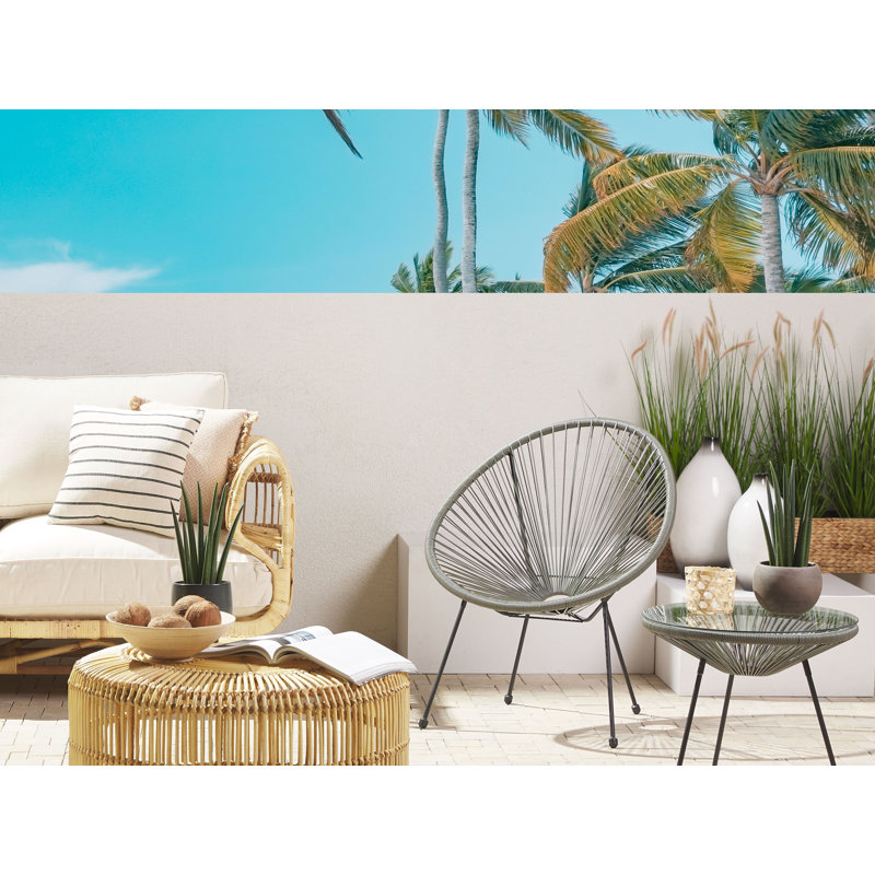 Broseley Wicker Outdoor Lounge Chair, Dark Grey