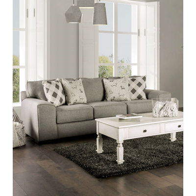 101.4" W Transitional Sofa, Gray
