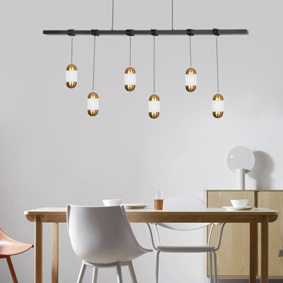 6 - Light LED Kitchen Island Pendant