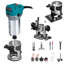 Toupie compacte 1,25 cv avec base fixe, base plongeante et base inclinable, variable