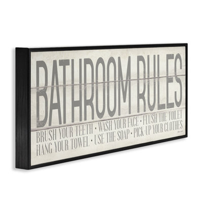 Planked Style Bathroom Rules Giclee Art by Stephanie Workman Marrott