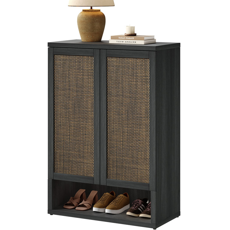 Armoire à chaussures Consiglia Boho, Chêne minuit, 1