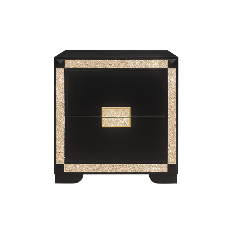 LIVELY BLACK/GOLD NIGHTSTAND
