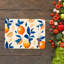 Planche de service contemporaine en verre à motif orange idéale pour un décor de cuisine élégant et un usage quotidien-114446552