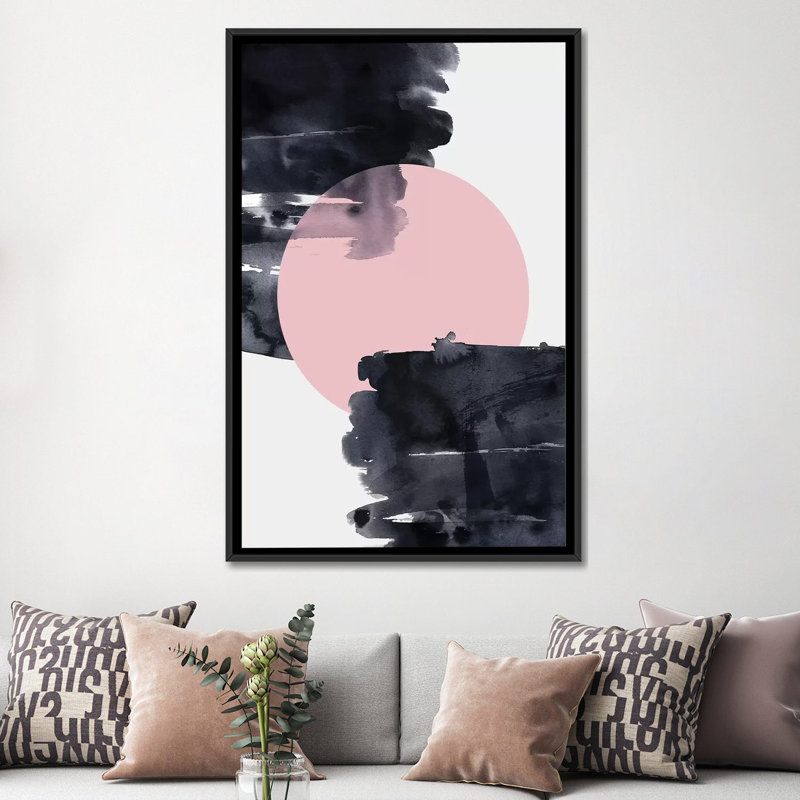 «Minimalisme XX», impression sur toile tendue, H 60 po x l 40po x P 1,5 po, Toile avec cadre noir, Pas de tapis