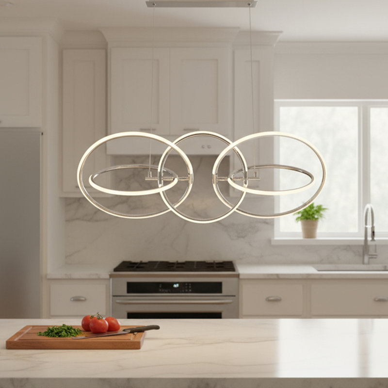 Akoi 5 - Light Polished Chrome LED Unique/Statement Pendant