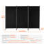 Paravent noir à 3 panneaux, paravent pour chambre à coucher, bureau et hôpital, fabriqué en tissu imperméable fiable en fer, mouvement rapide pour définir les zones, paravent pliant, bureau à écran, cadre