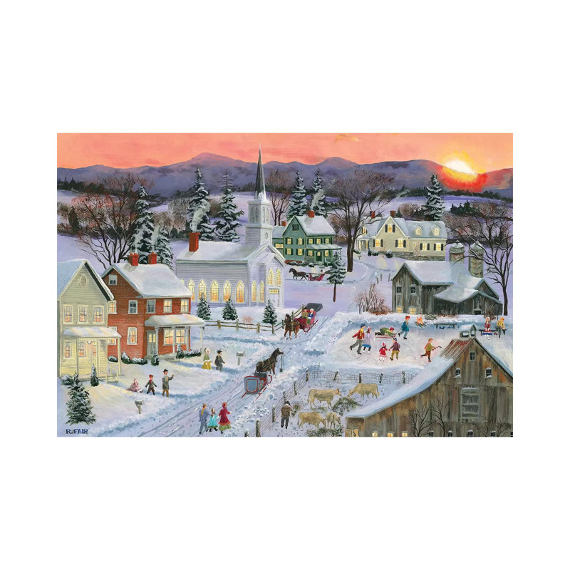 Winter Sunset by Bob Fair - Wrapped Canvas Gallery-Wrapped Canvas Giclée, 30.48 cm H x 45.72 cm W