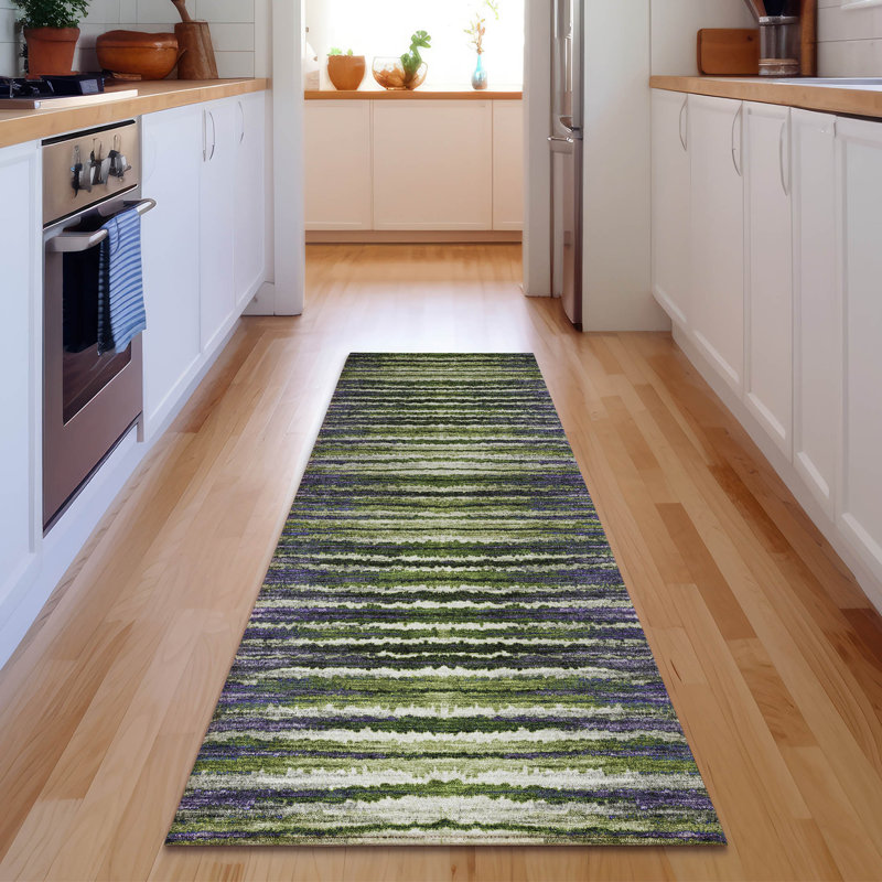 Premium Machine Washable Cerrito AMF604 Purple Runner Rug, Runner 2'3" x 7'6"