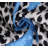 Luxury Blue Leopard Velvet Pillow 16X24 – Handmade Silk Lumbar Cushion With Bold Animal Print
