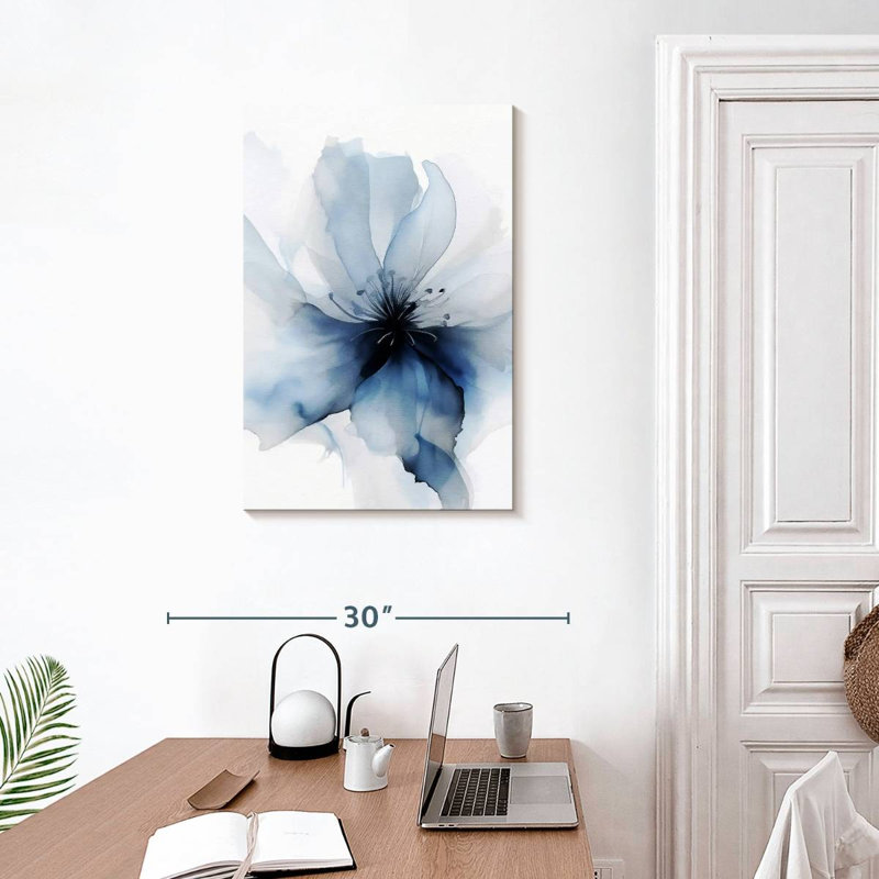 Avery délicat bleu floral I, H 30 po x l 20 po