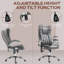 Fauteuil de bureau à haut dossier avec massage par vibrations, fauteuil chauffant Leathaire avec accoudoirs rabattables, roues pivotantes et hauteur réglable-465058771