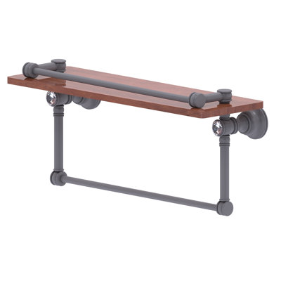 Freyja Ironwood Bracket Shelf with Towel Bar