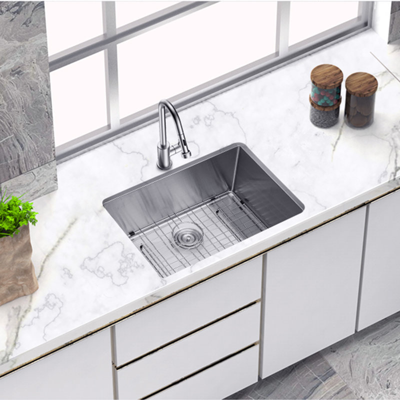 27'' L Undermount Single Bowl Stainless Steel Kitchen Sink