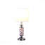 Lampe de table - Finition chromée 24 po, décor de mosaïque en verre bohémien, style moderne
