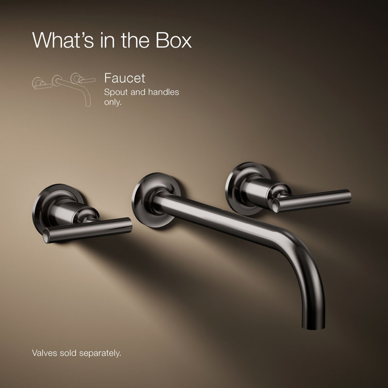 Purist® Wall Mounted Bathroom Faucet, Vibrant Titanium, Lever Handle